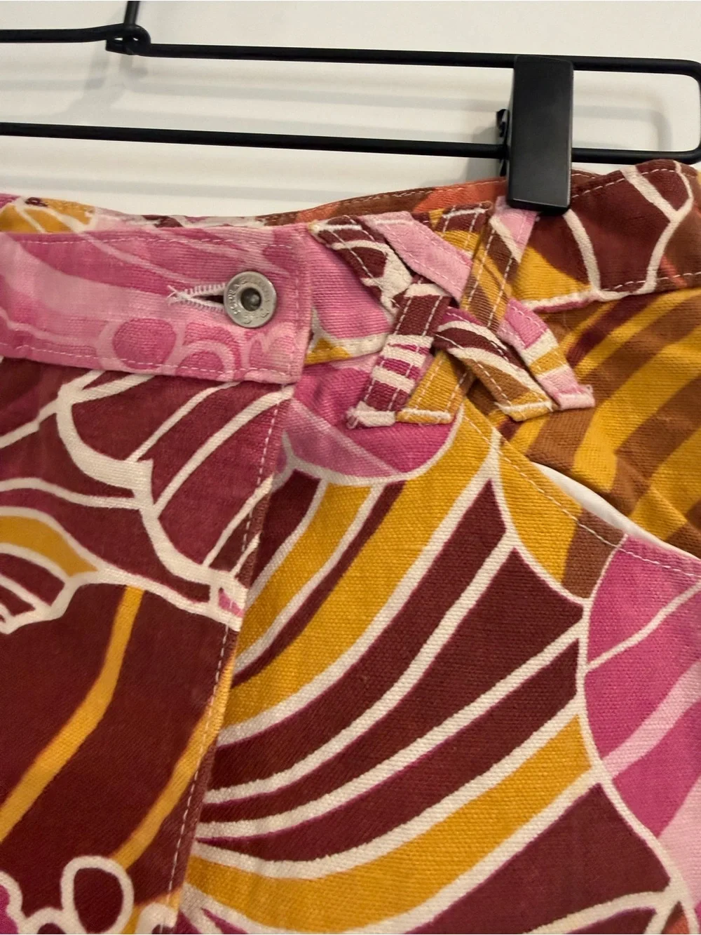 Vintage Dolce & Gabbana Floral Print Mini Skirt in Pink and Mustard - Picture 8 of 9